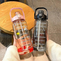 2L Time-Marked Water Bottle – Leak-Proof, Non-Slip, BPA-Free Fitness Jug – Stay Hydrated & On Track Daily