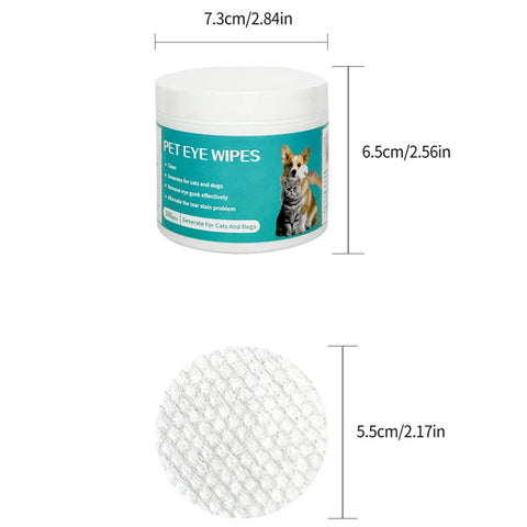 Vet-Recommended Pet Eye Wipes – Gentle Daily Care for Clean, Tear-Free Eyes