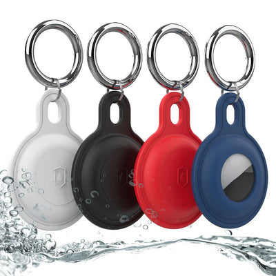 Silicone AirTag Case with Keychain – Protective Cover for AirTag, Pet Collars, Keys & Bags