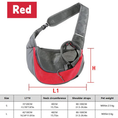 Dog Sling Carrier Backpack – Breathable Mesh Travel Crossbody Bag for Small Dogs & Cats