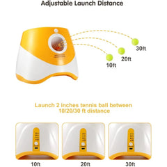 Automatic Dog Ball Launcher with 12 Mini Tennis Balls – Interactive Ball Thrower for Small to Medium Dogs