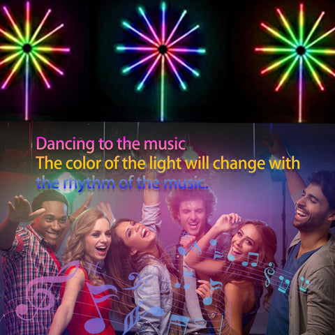 Smart RGBIC Dynamic Star LED Light Strip – App Controlled Holiday and Party Decor