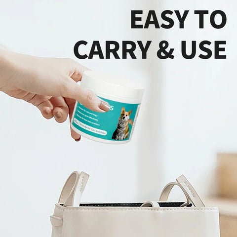 Vet-Recommended Pet Eye Wipes – Gentle Daily Care for Clean, Tear-Free Eyes