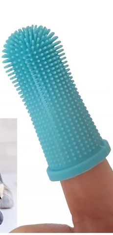360° Silicone Finger Pet Toothbrush – Gentle, Effective Oral Care for Dogs & Cats