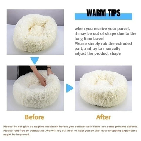 Soft & Cozy Plush Pet Bed – The Ultimate Snuggly Retreat for Dogs & Cats