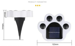 Adorable Paw-Print Solar Lights – Auto On/Off, Waterproof & Multiple Color Options