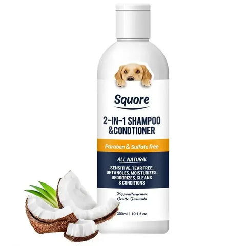 2-in-1 Dog Shampoo & Conditioner – Natural Botanical Formula, pH Balanced for Sensitive Skin