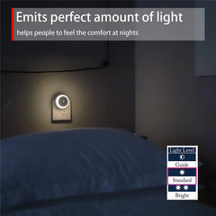 LED Smart Sensor Night Light – Plug-In, Auto On/Off, Soft Amber Glow