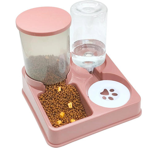 2-in-1 Automatic Cat Feeder & Water Dispenser – Gravity Food & Waterer Set for Cats & Small Dogs