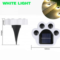 Adorable Paw-Print Solar Lights – Auto On/Off, Waterproof & Multiple Color Options
