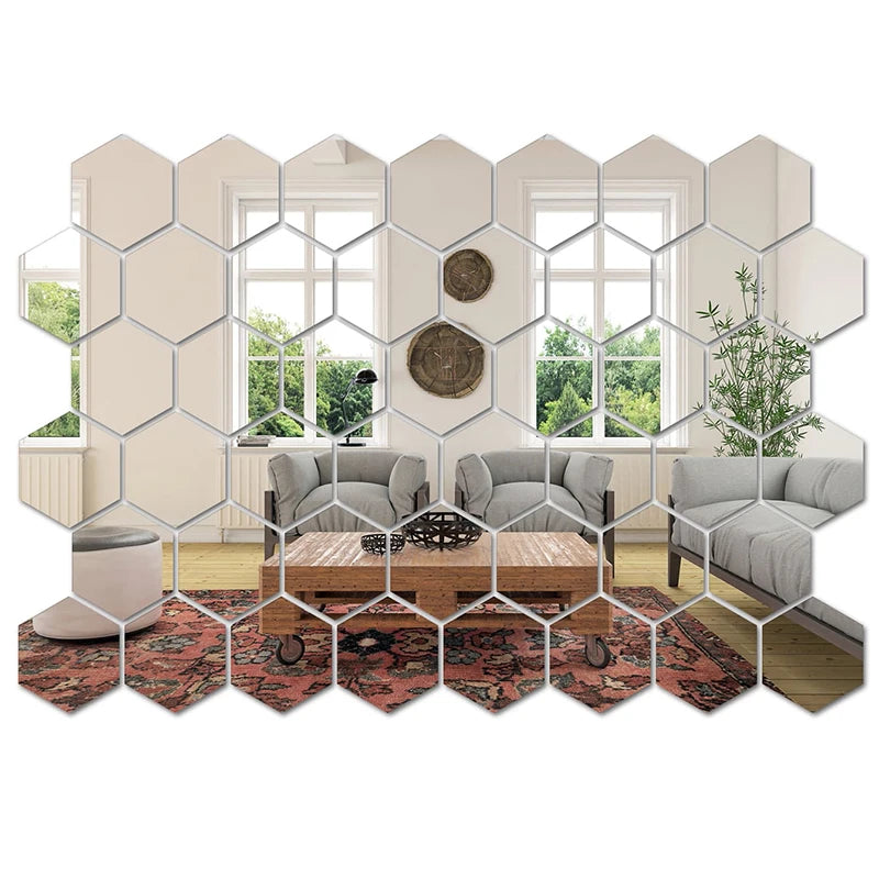 Hexagonal Wall Mirror