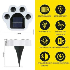 Adorable Paw-Print Solar Lights – Auto On/Off, Waterproof & Multiple Color Options