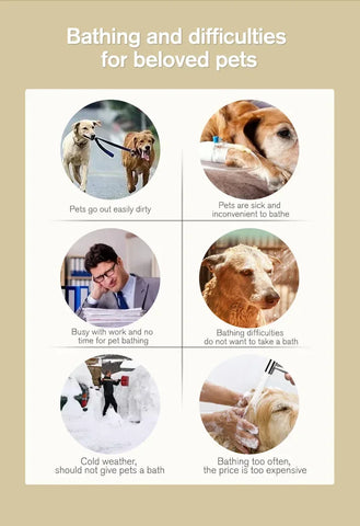 6PCS No-Rinse Disposable Pet Cleaning Glove Towels – Deodorizing Wet Wipes for Cats & Dogs