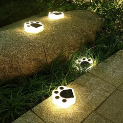 Adorable Paw-Print Solar Lights – Auto On/Off, Waterproof & Multiple Color Options