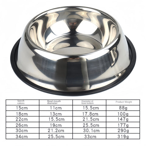 Stainless Steel Pet Feeding Bowl – Available in 5 Sizes