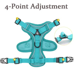 No-Pull Dog Harness & Leash Set – Adjustable Reflective Mesh Vest for Small & Medium Dogs and Cats
