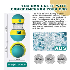 Interactive Dog Treat Dispenser Toy – Adjustable Slow Feeder Puzzle Ball for Training & Play