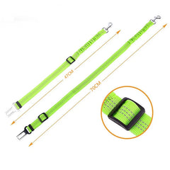 Adjustable Pet Car Safety Seat Belt – Elastic Shock-Absorbing Travel Restraint for Dogs & Cats