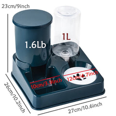 2-in-1 Automatic Cat Feeder & Water Dispenser – Gravity Food & Waterer Set for Cats & Small Dogs