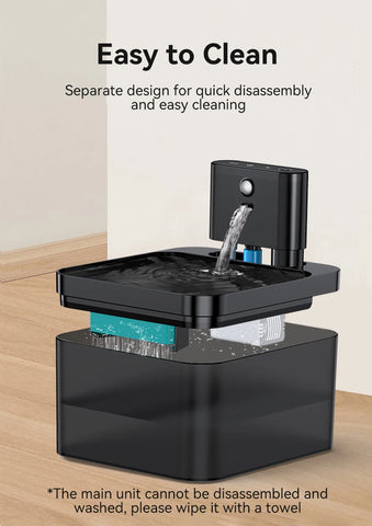 Wireless Smart Cat Water Fountain – Infrared Sensor, Rechargeable, 2.2L Quiet Automatic Pet Water Dispenser