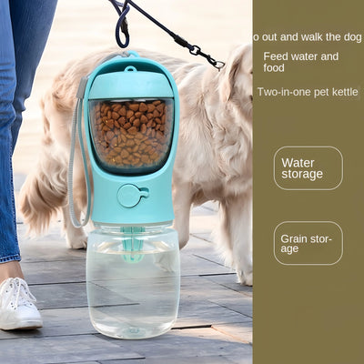 Portable Dog/Cat Water Bottle with Storage Food and Water Container
