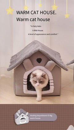 Cozy Cat & Dog House Bed – Perfect for Small to Medium Pets