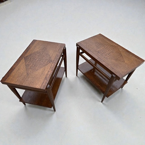 Refinished 1955 Walnut Lane Altavista Mid-Century Modern 3-Piece Table Set