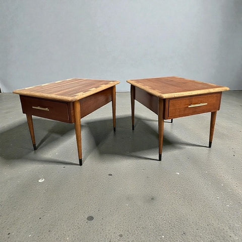 Pair of Restored 1964 Lane Acclaim End Tables – Mid-Century Modern Walnut