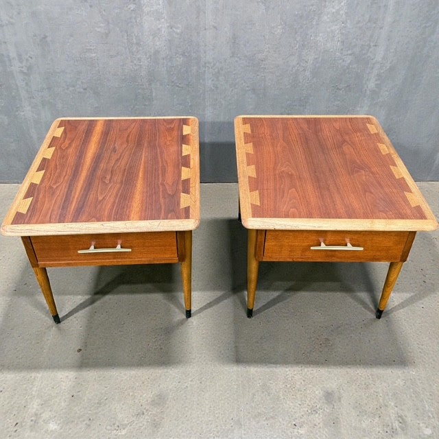 Pair of Restored 1964 Lane Acclaim End Tables – Mid-Century Modern Walnut