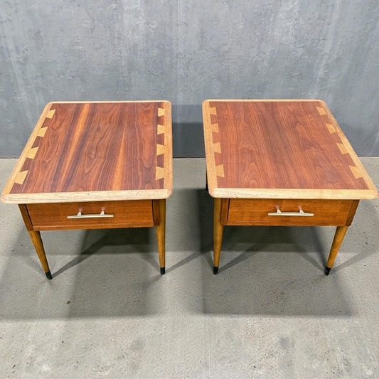 Pair of Restored 1964 Lane Acclaim End Tables – Mid-Century Modern Walnut